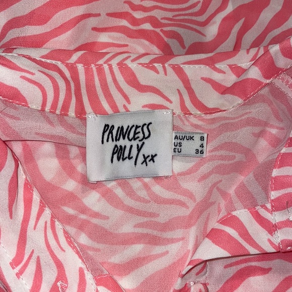 Princess Polly Ziggy Shirt Pink US4 - Picture 5 of 5